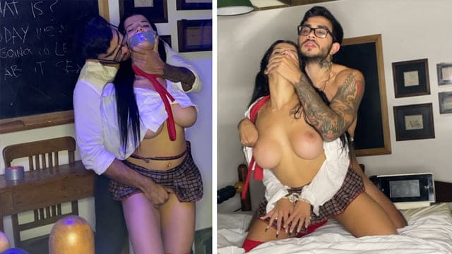 Schoolgirl is Fucked very Rough with multiple Creampies